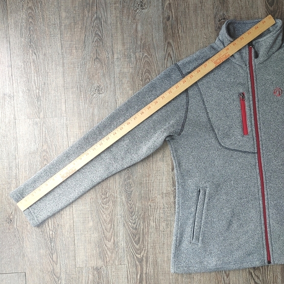 Grouse Mountain Men's Fleece Jacket Size Medium Full Zip Eco Gray Made in Canada - Picture 5 of 16